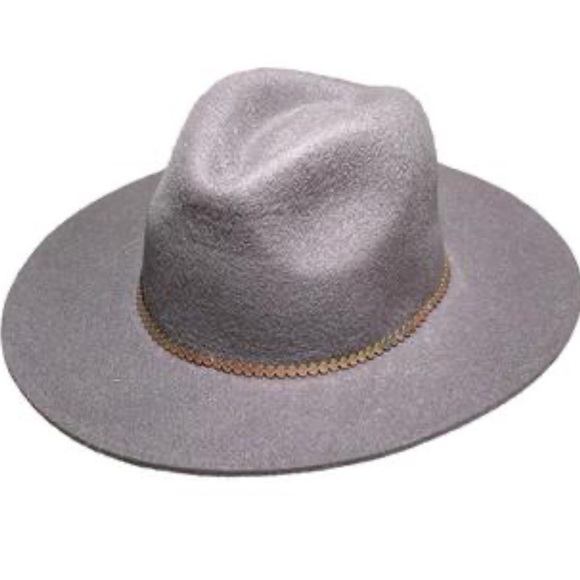 MOSSIMO Women’s EUC Wide Brimmed Wool Hat With Gold-Tone Accent Chain, One Size. - Picture 2 of 12